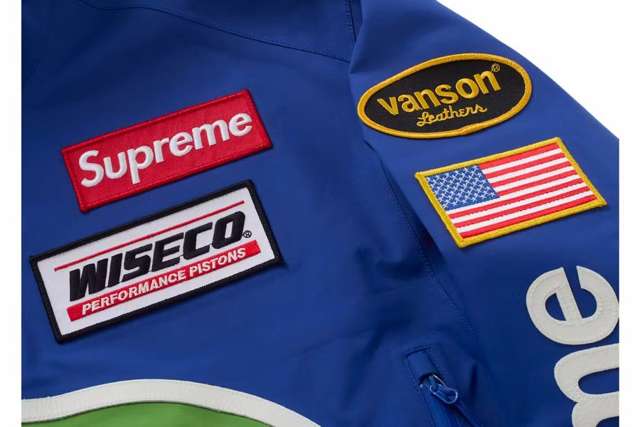 Veste Supreme GORE-TEX (Bleu) - détail doublure et finitions
